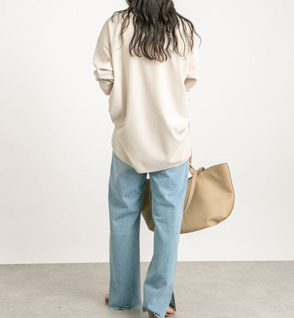  「【ウォッシャブル/しわになりにくい】カットジョーゼットプルオーバー」|Tシャツ・カットソー|