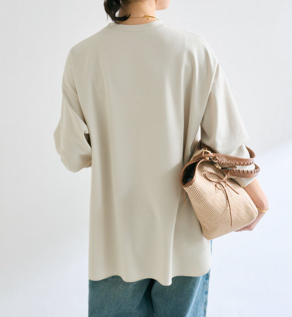  「【ウォッシャブル/しわになりにくい】カットジョーゼットプルオーバー」|Tシャツ・カットソー|