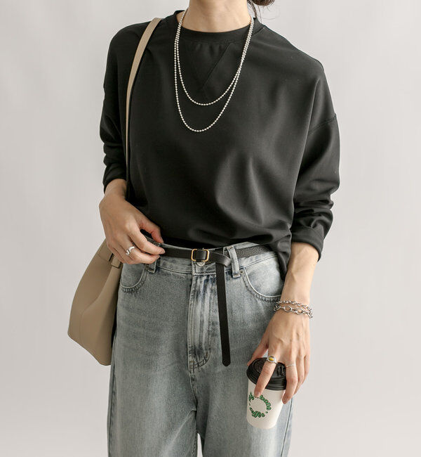  「【ウォッシャブル/しわになりにくい】カットジョーゼットプルオーバー」|Tシャツ・カットソー|