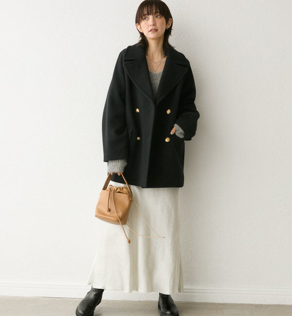  「【華やかな光沢感】ワッシャーサテンバイアススカート」|スカート|