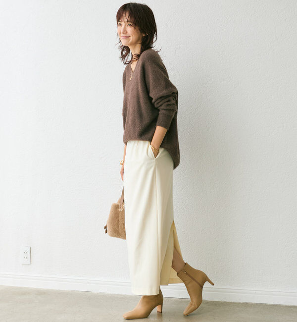  「【オンオフ着れる】ウォームギャザータイトスカート」|スカート|