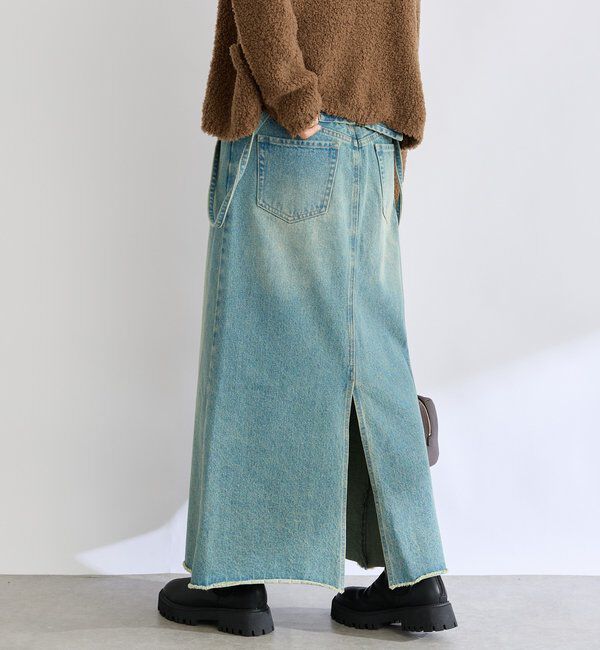  「【MONN.:.(モン)】LOOSE DENIM SKIRT」|スカート|