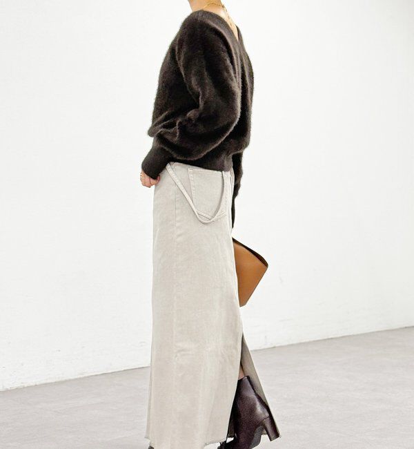  「【MONN.:.(モン)】LOOSE DENIM SKIRT」|スカート|