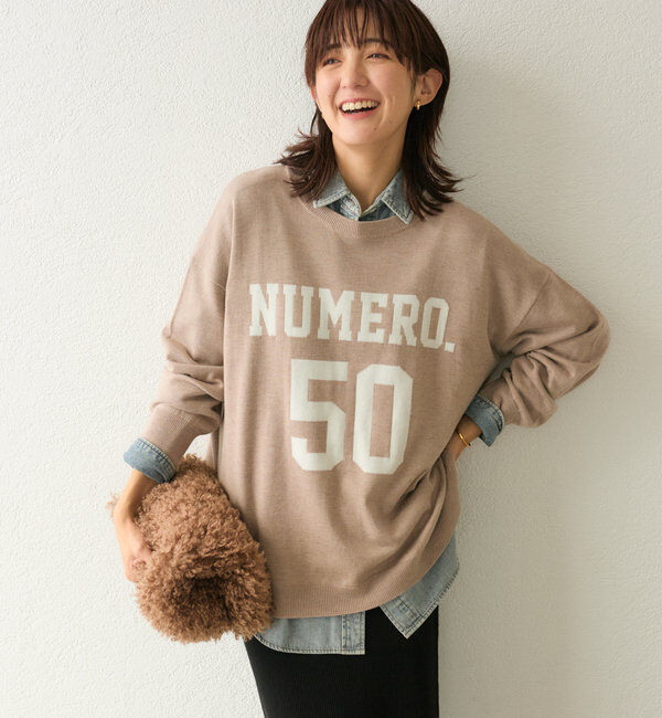  「【Yoshiiiiiiコラボカラー登場！】フットボールロゴニット」|ニット・セーター|