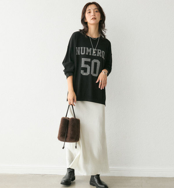  「【Yoshiiiiiiコラボカラー登場！】フットボールロゴニット」|ニット・セーター|