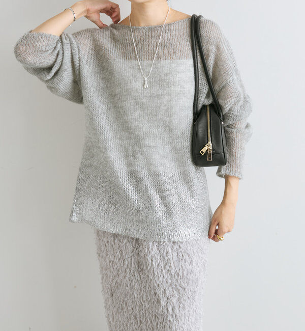  「【さり気ない輝きが◎】箔プリントニット」|ニット・セーター|