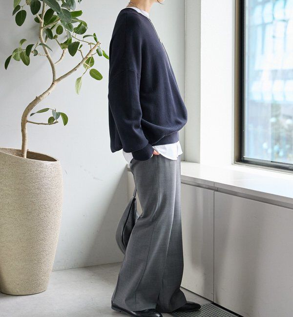  「【セットアップ対応】コットンスムースラウンドヘムニット」|ニット・セーター|