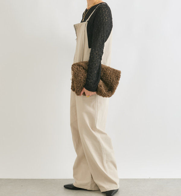  「【ニットのインナーにも】ストレッチフラワーレースカットソー」|Tシャツ・カットソー|