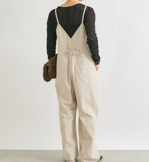  「【ニットのインナーにも】ストレッチフラワーレースカットソー」|Tシャツ・カットソー|