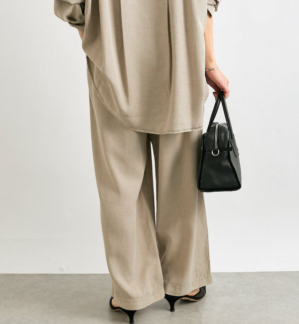  「【セットアップ可能】ガーメントダイワイドパンツ」|チノ|