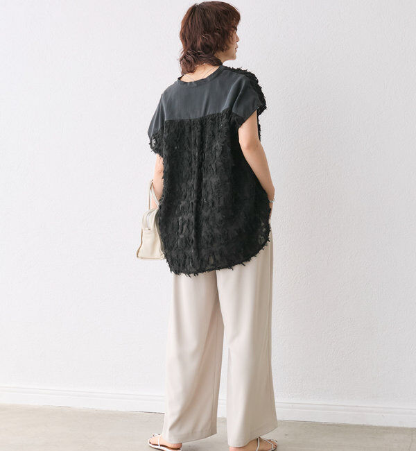  「【着映え◎】カットジャガードフレンチシャツ」|シャツ・ブラウス|