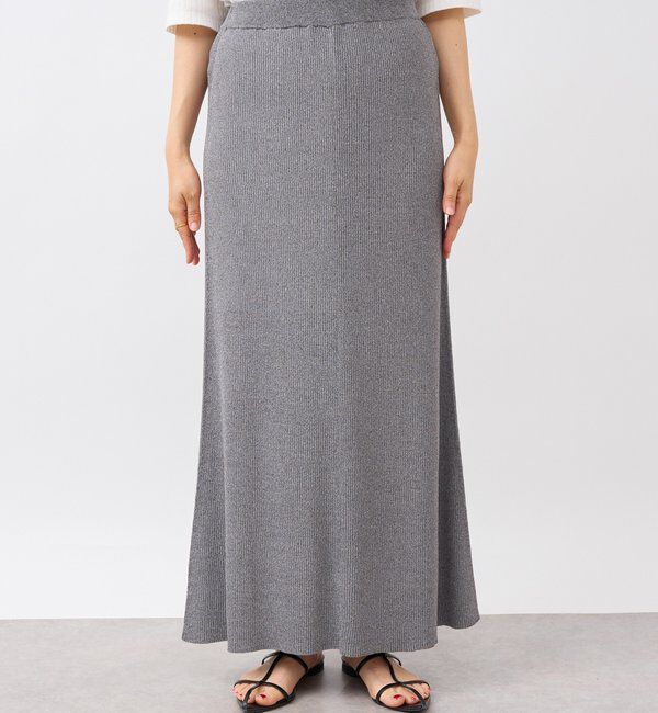  「【ひんやりタッチ/セットアップ対応可】レーヨン混ナローフレアスカート」|スカート|