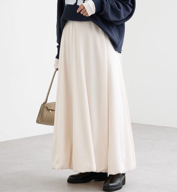  「【美シルエット】サテンバルーンスカート」|スカート|