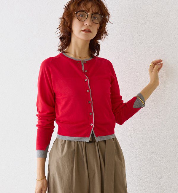  「【こなれ感抜群】フェイクレイヤードカーディガン」|カーディガン|