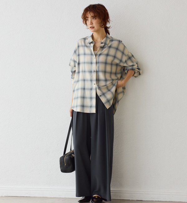  「【抜け感◎】オンブレーチェックシャツ」|シャツ・ブラウス|