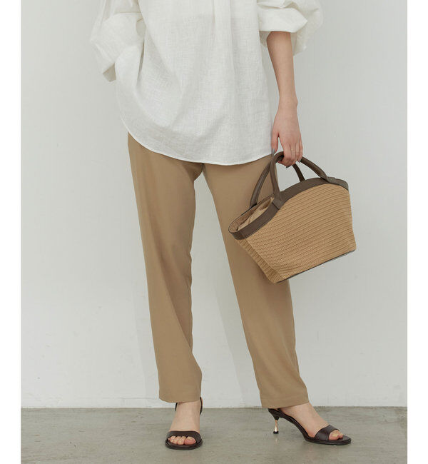  「【-3kg見えパンツ】【リニューアル！】ジャージーテーパードパンツ」|チノ|