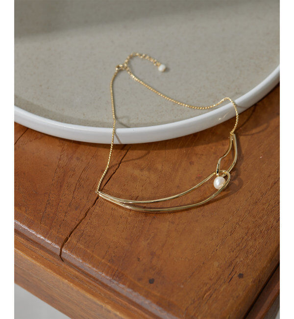  「ポイントパールショートネックレス」|リング|ゴールド