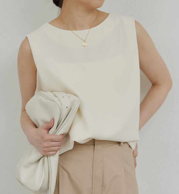  「【サイズ展開あり】ショルダータックノースリ」|シャツ・ブラウス|