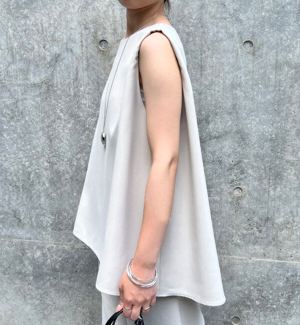  「【サイズ展開あり】ショルダータックノースリ」|シャツ・ブラウス|