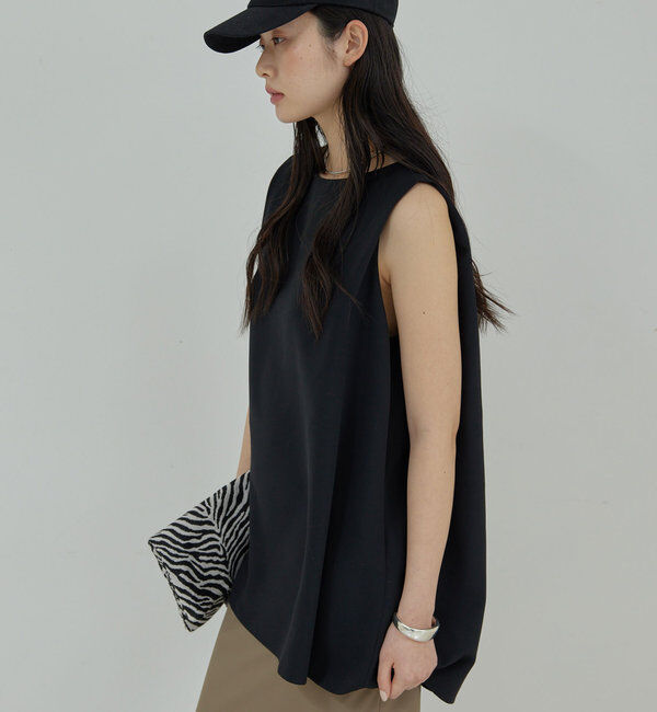  「【サイズ展開あり】ショルダータックノースリ」|シャツ・ブラウス|