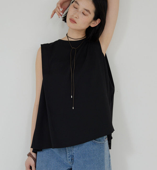  「【セットアップ対応】ジョーゼットバックスリットノースリーブ」|シャツ・ブラウス|