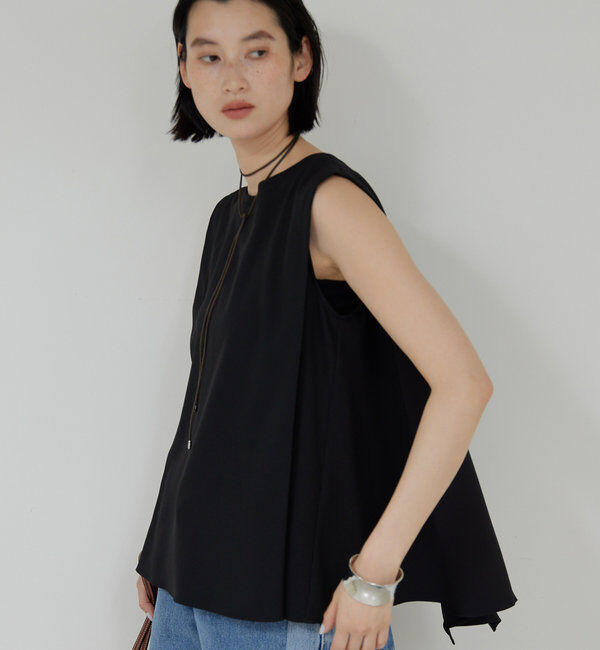  「【セットアップ対応】ジョーゼットバックスリットノースリーブ」|シャツ・ブラウス|