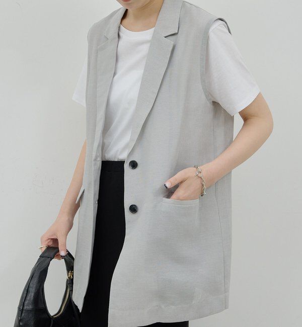  「【同素材アイテムあり】メッシュジレ」|ベスト・ジレ|