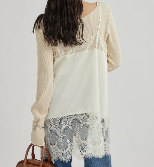  「レースサテンキャミソール」|シャツ・ブラウス|