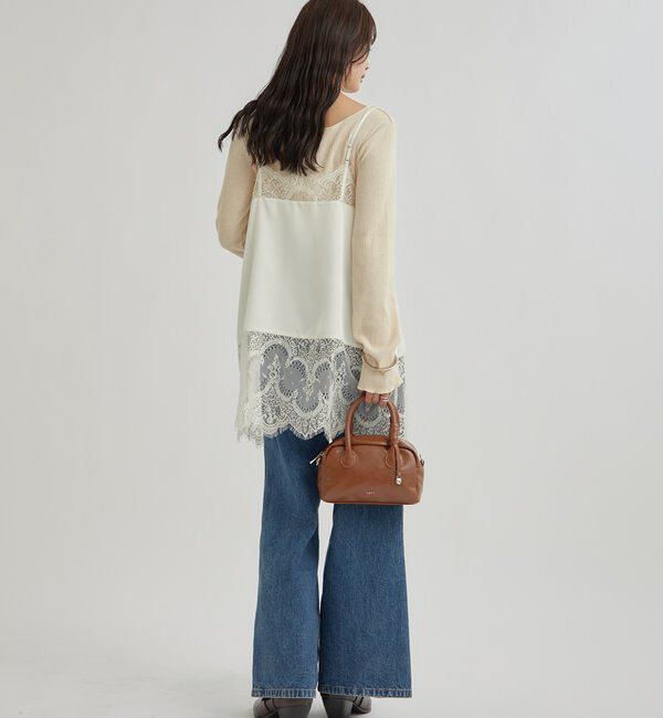  「レースサテンキャミソール」|シャツ・ブラウス|