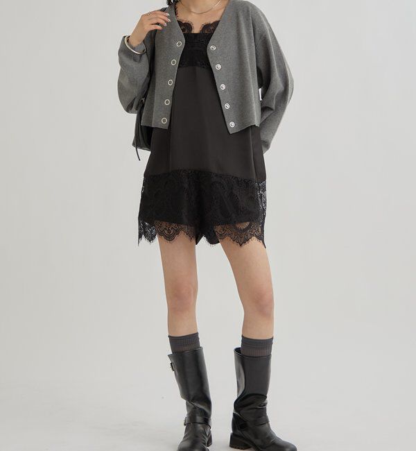  「レースサテンキャミソール」|シャツ・ブラウス|