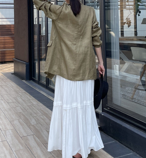  「【3サイズ展開】サテンティアードキャミワンピース」|ワンピース|