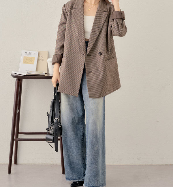  「【SNS総再生回数400万回突破！セットアップ対応】オーバーダブルジャケット」|テーラードジャケット|