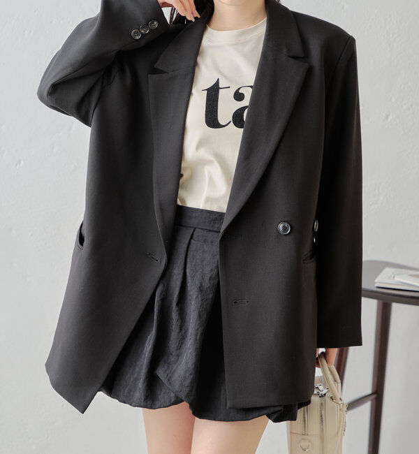  「【SNS総再生回数400万回突破！セットアップ対応】オーバーダブルジャケット」|テーラードジャケット|