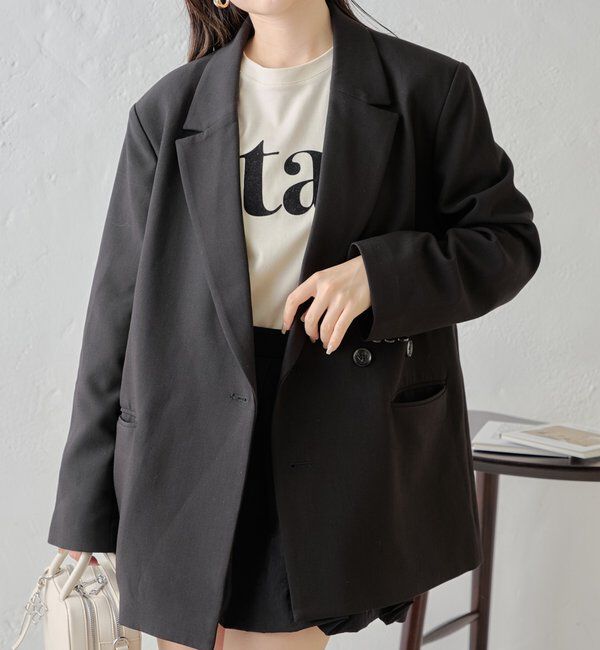  「【SNS総再生回数400万回突破！セットアップ対応】オーバーダブルジャケット」|テーラードジャケット|