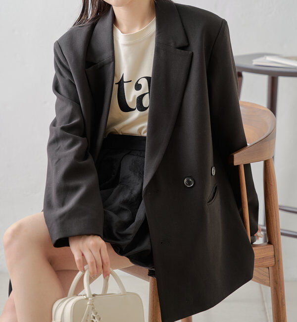  「【SNS総再生回数400万回突破！セットアップ対応】オーバーダブルジャケット」|テーラードジャケット|