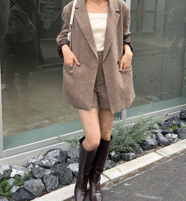  「【SNS総再生回数400万回突破！セットアップ対応】オーバーダブルジャケット」|テーラードジャケット|