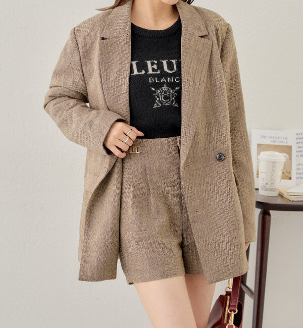  「【SNS総再生回数400万回突破！セットアップ対応】オーバーダブルジャケット」|テーラードジャケット|