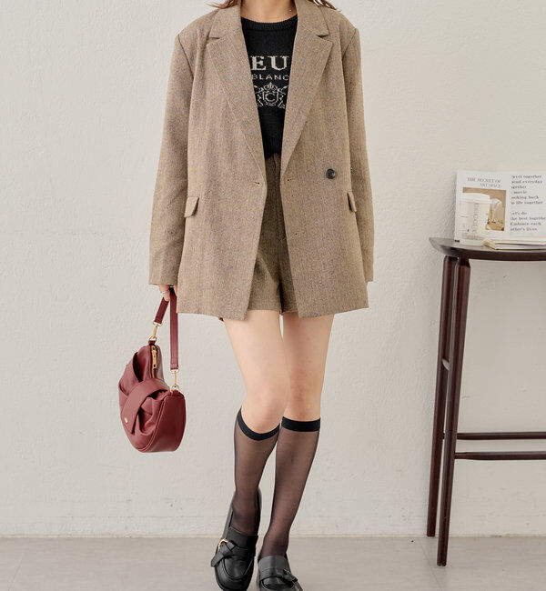  「【SNS総再生回数400万回突破！セットアップ対応】オーバーダブルジャケット」|テーラードジャケット|