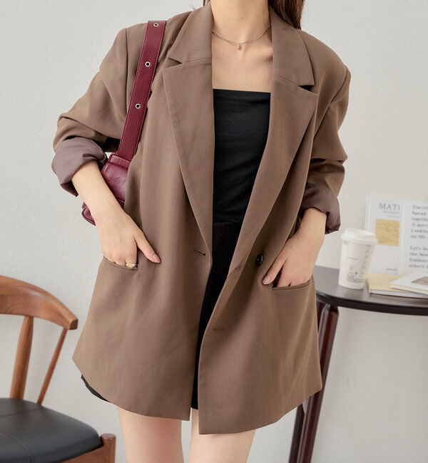  「【SNS総再生回数400万回突破！セットアップ対応】オーバーダブルジャケット」|テーラードジャケット|