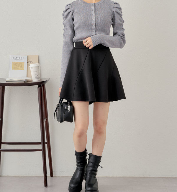  「【前後2WAY】パワショルラメリブニット」|パーカー|