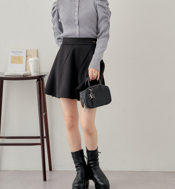  「【前後2WAY】パワショルラメリブニット」|パーカー|