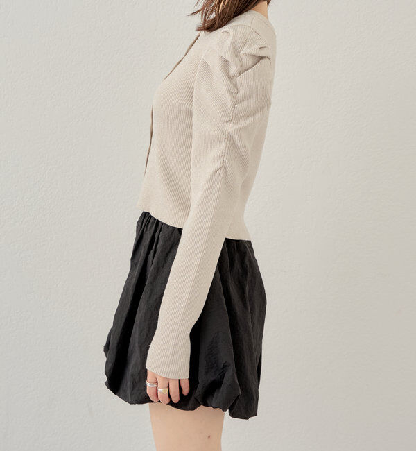  「【前後2WAY】パワショルラメリブニット」|パーカー|