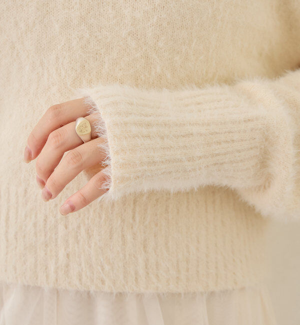  「【セットアイテム】オフショルニットセットチュールワンピース」|ワンピース|