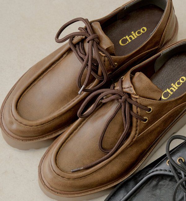  「【3サイズ展開】厚底レースアップローファー」|その他|