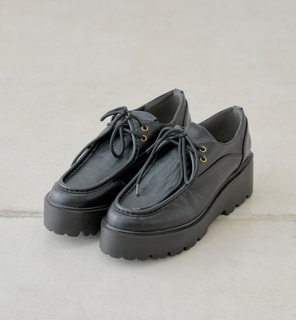  「【3サイズ展開】厚底レースアップローファー」|その他|