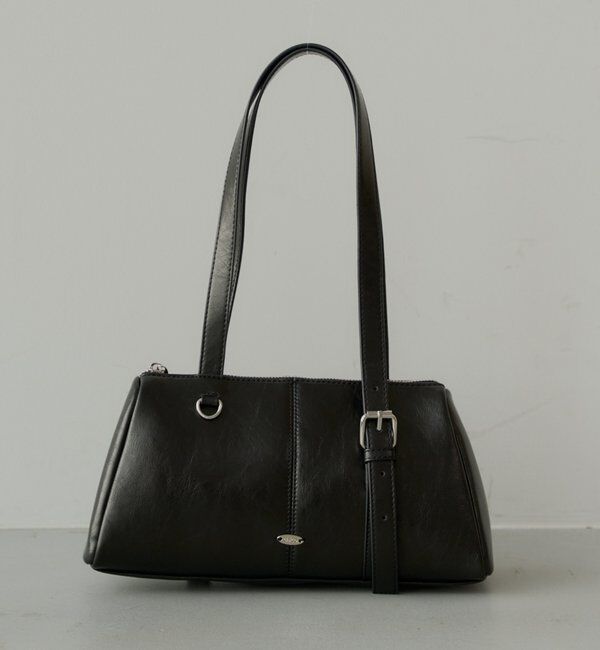  「アシメハンドルロングスリーブボストンバッグ」|ボストンバッグ|ブラック