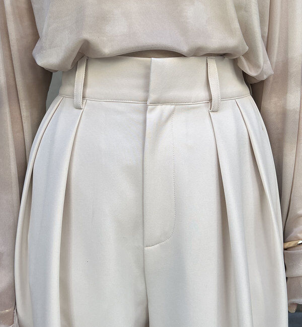  「【累計2万本突破！】【低身長・高身長サイズあり】2タックワイドパンツ」|チノ|