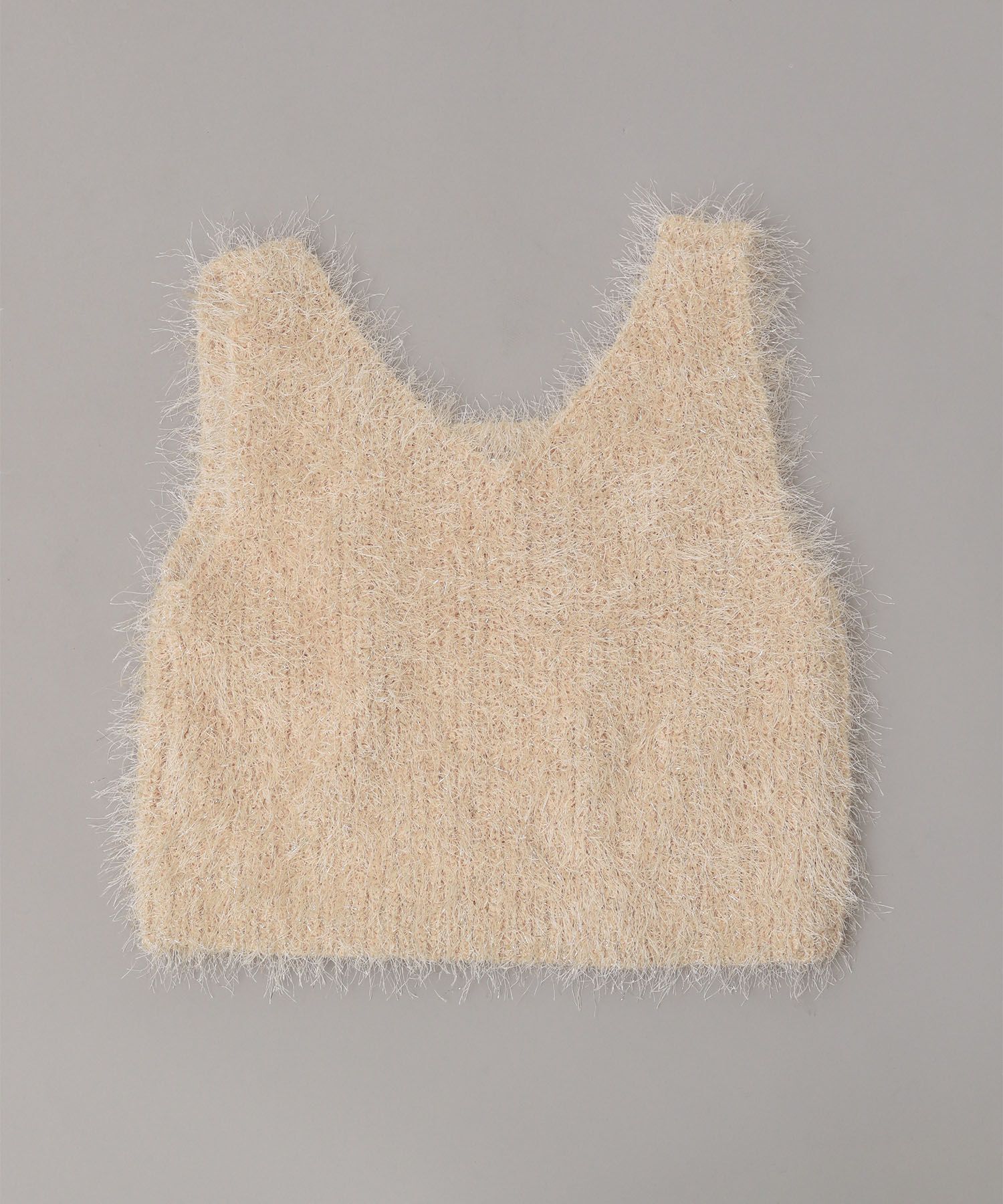 A part by 「ラメフェザーノースリーブ」|ニット・セーター|ベージュ