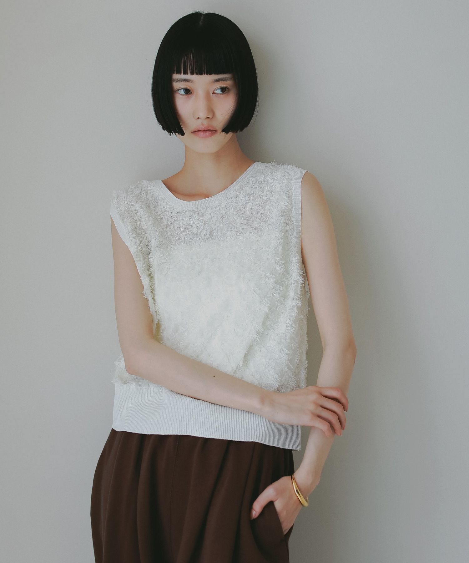 A part by 「フリンジニットノースリーブ」|ニット・セーター|