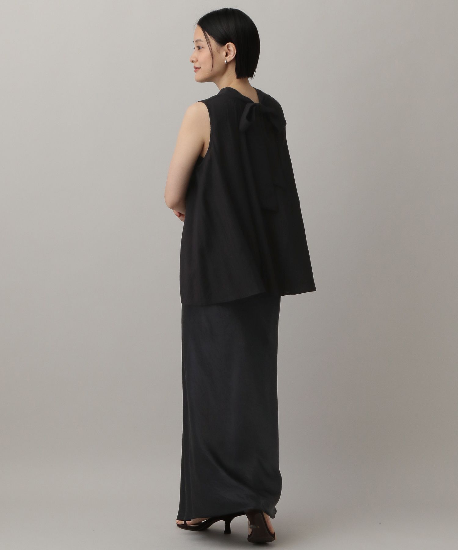 A part by 「ボウタイブラウスノースリーブ」|シャツ・ブラウス|